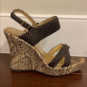 Beverly Feldman Woven Wedges Heels